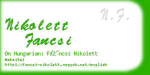 nikolett fancsi business card